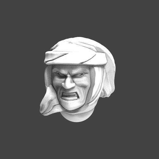 Download STL file Imperial Soldier Heads with Desert Headgear • 3D
